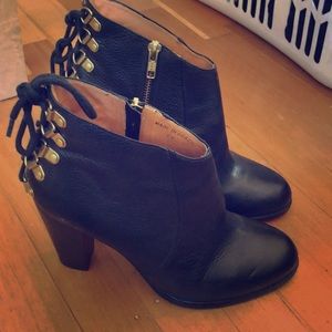 Steven Alan black lace up Bootie